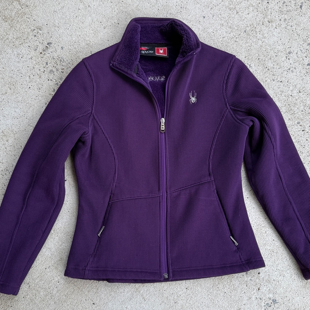 Spyder Purple Zip Up Core Sweater Jacket Size Small - Picture 7 of 12